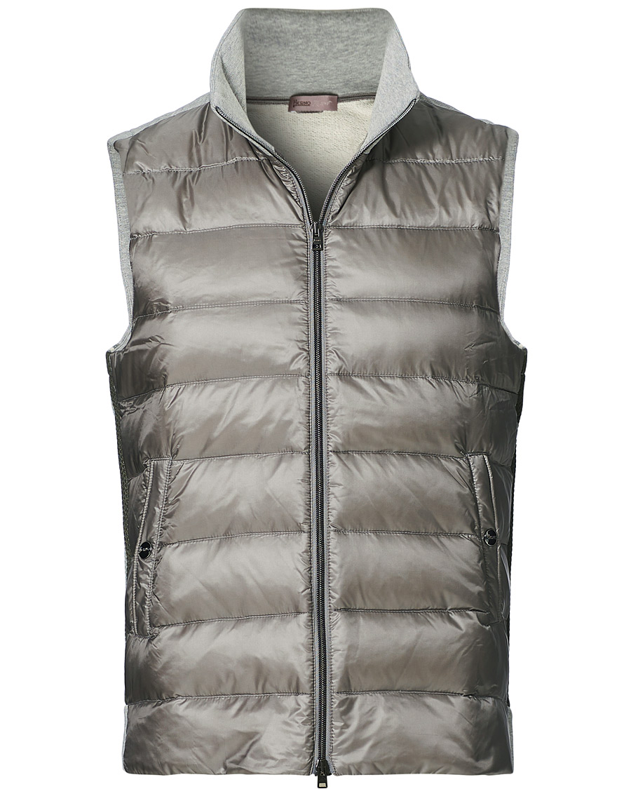 Herren | Jacken | Herno | Nylon Ultralight Gilet Grigio Perla