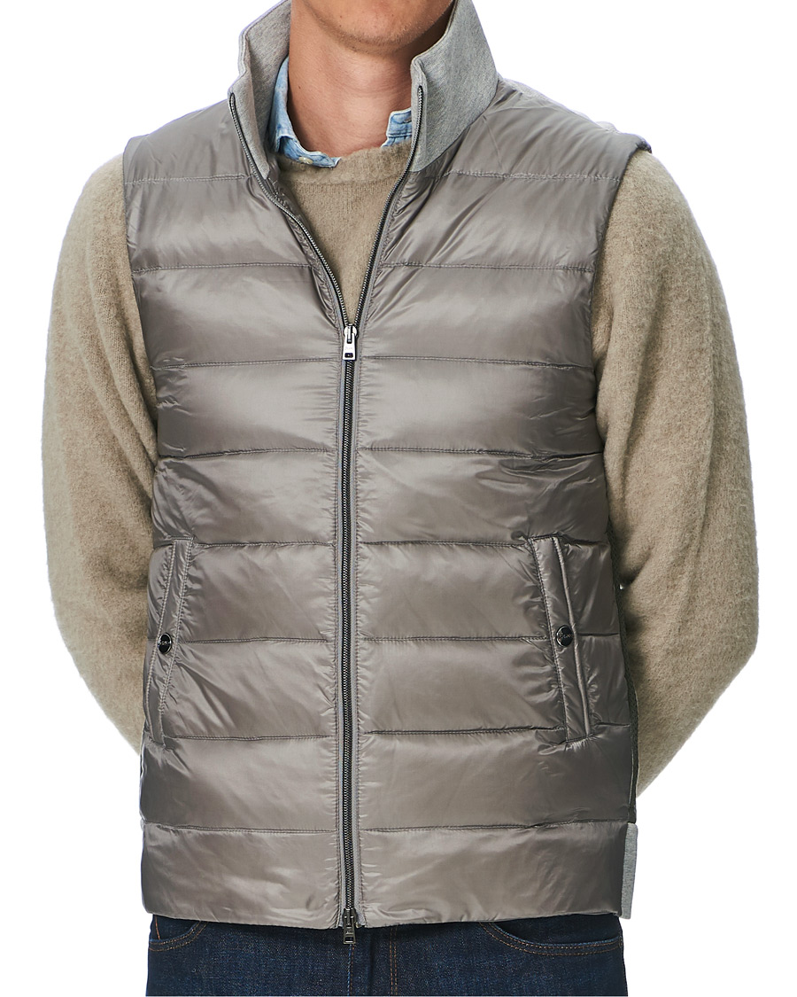 Herren | Jacken | Herno | Nylon Ultralight Gilet Grigio Perla