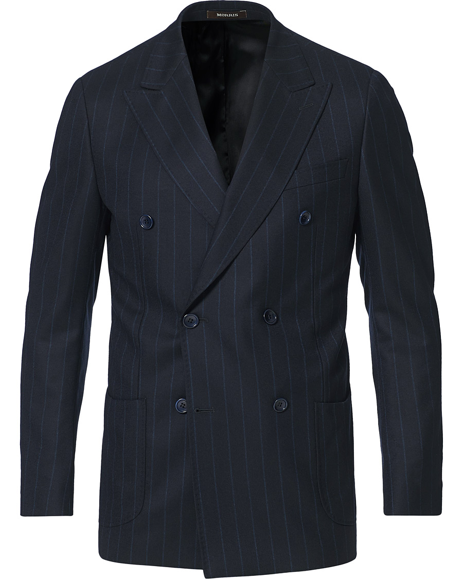 Herren | Sakkos | Morris Heritage | Pinstripe Double Breasted Suit Blazer Navy