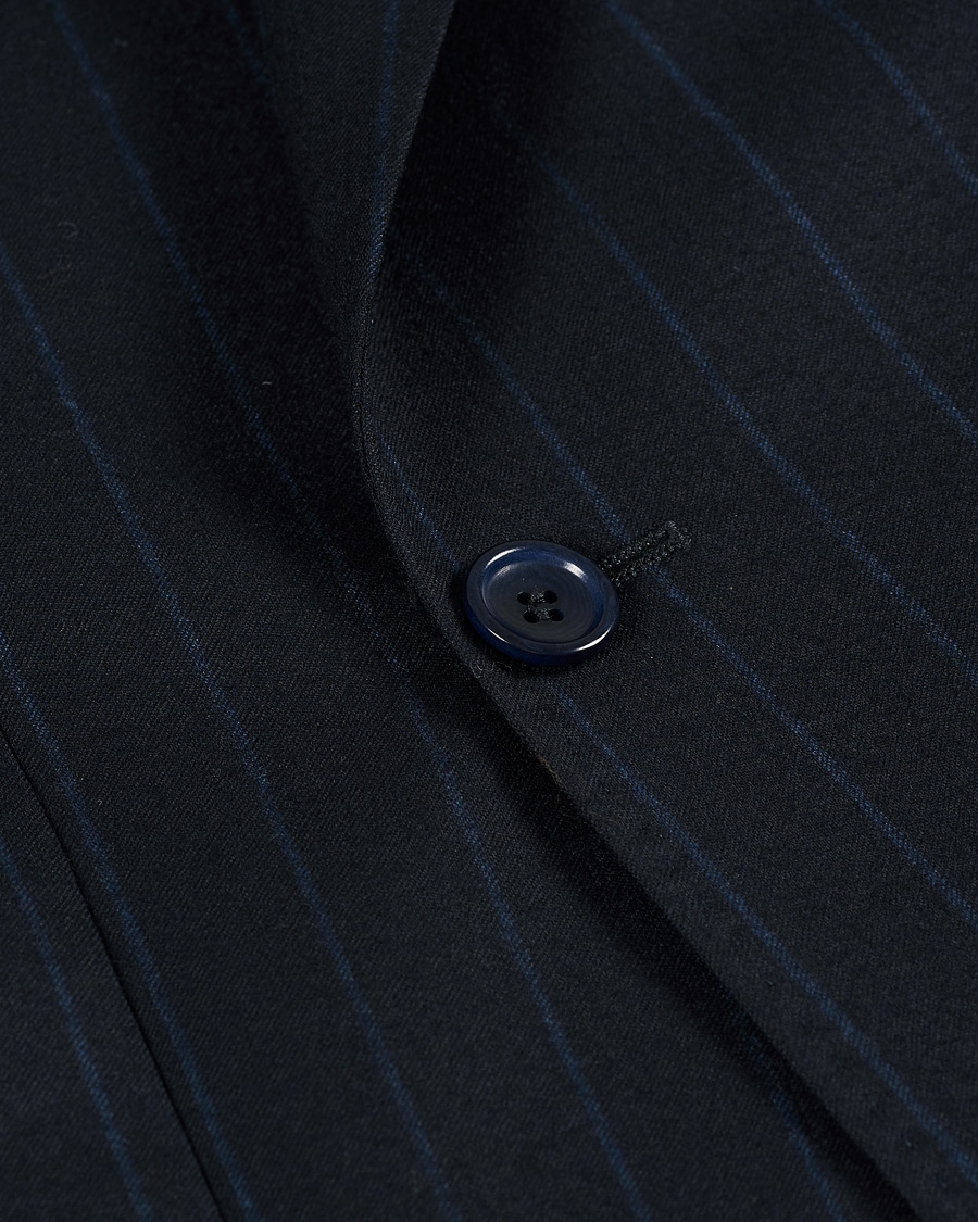 Herren | Sakkos | Morris Heritage | Pinstripe Double Breasted Suit Blazer Navy