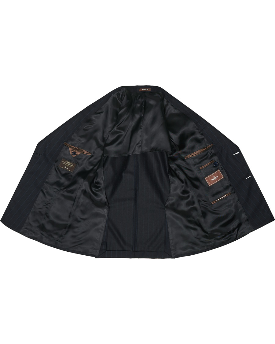 Herren | Sakkos | Morris Heritage | Pinstripe Double Breasted Suit Blazer Navy