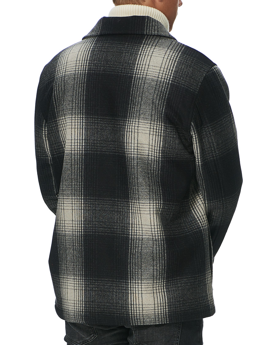 Herren | Jacken | Nudie Jeans | Mangan Shadow Check Lumber Jacket Black/Grey