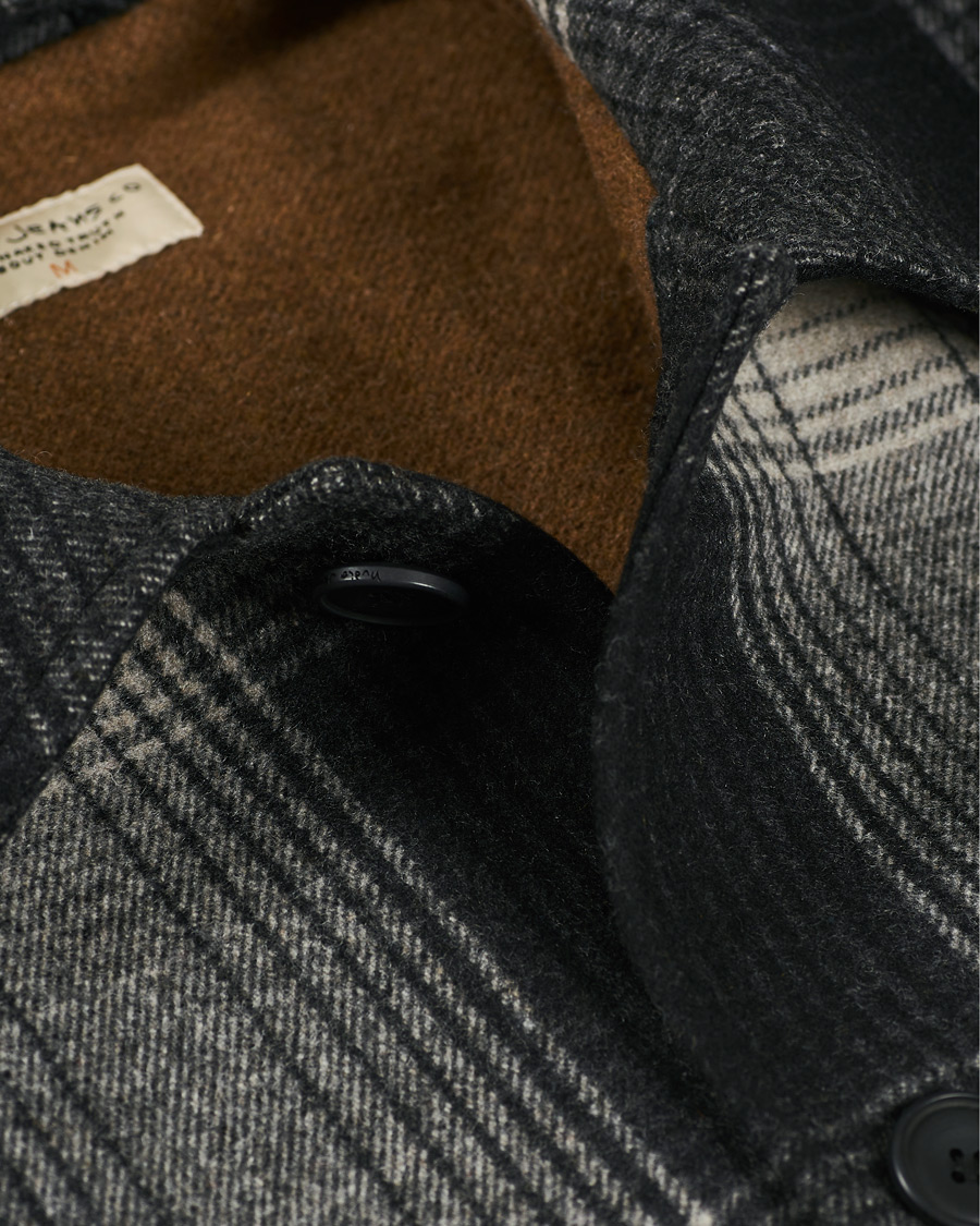 Herren | Jacken | Nudie Jeans | Mangan Shadow Check Lumber Jacket Black/Grey