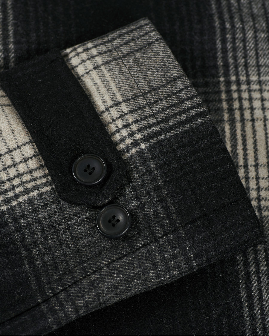 Herren | Jacken | Nudie Jeans | Mangan Shadow Check Lumber Jacket Black/Grey
