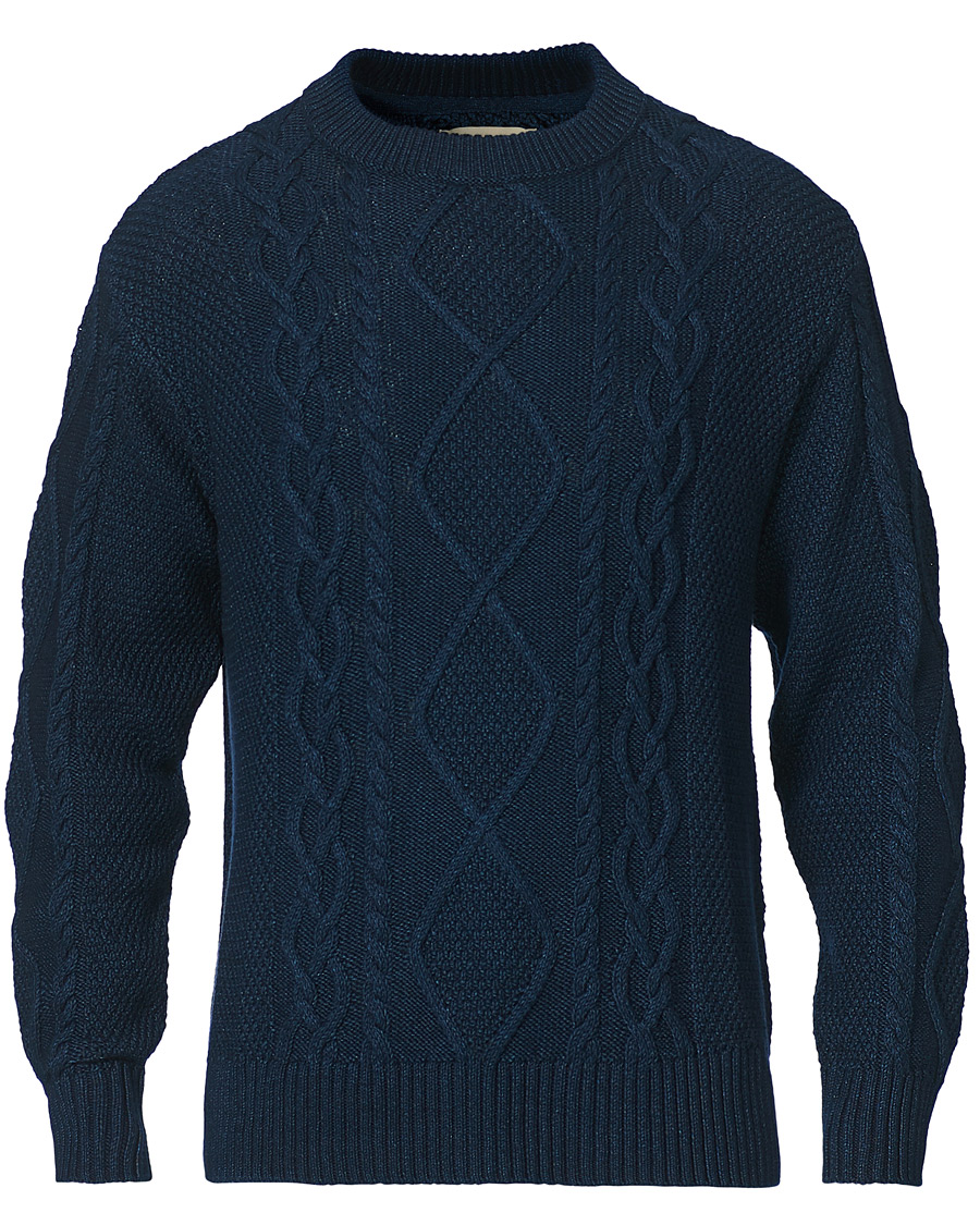 Herren | Pullover | Nudie Jeans | Didrik Braided Sweater Indigo
