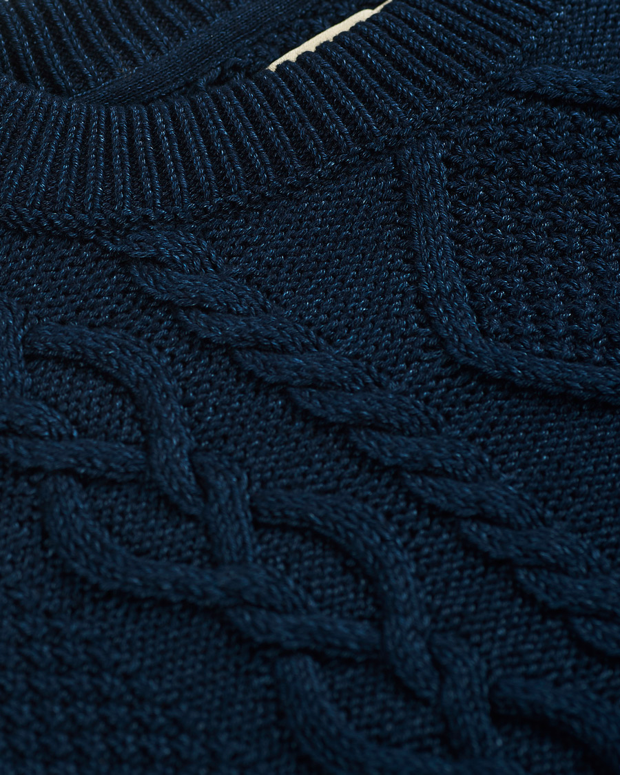 Herren | Pullover | Nudie Jeans | Didrik Braided Sweater Indigo