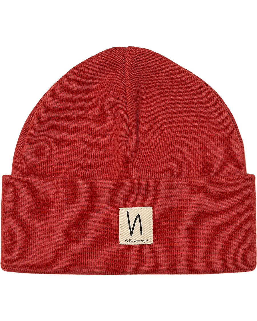 Herren | Nudie Jeans Falksson Beanie Red | Nudie Jeans | Falksson Beanie Red