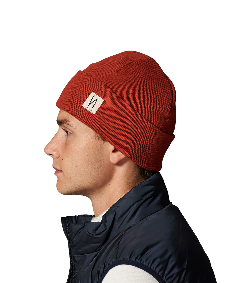 Herren | Nudie Jeans Falksson Beanie Red | Nudie Jeans | Falksson Beanie Red