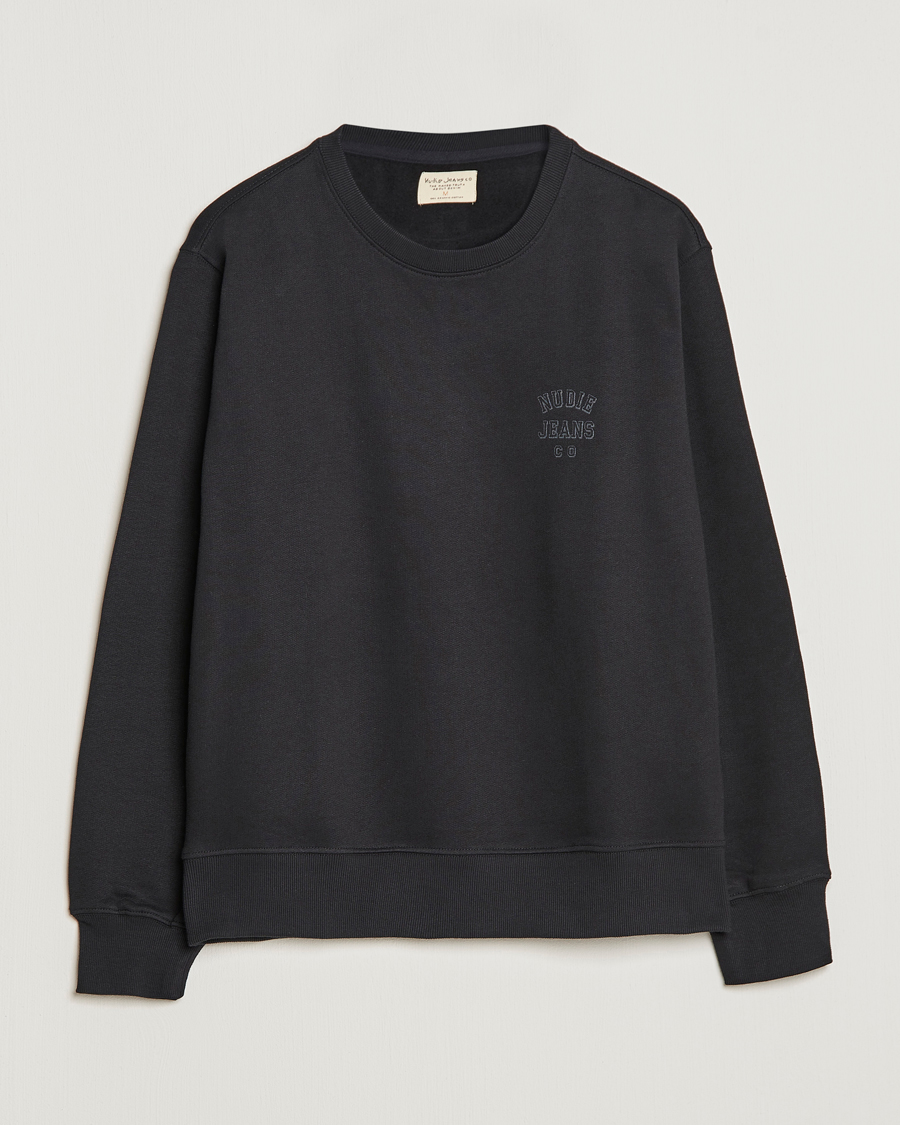 Herren | Pullover | Nudie Jeans | Frasse Logo Sweatshirt Black