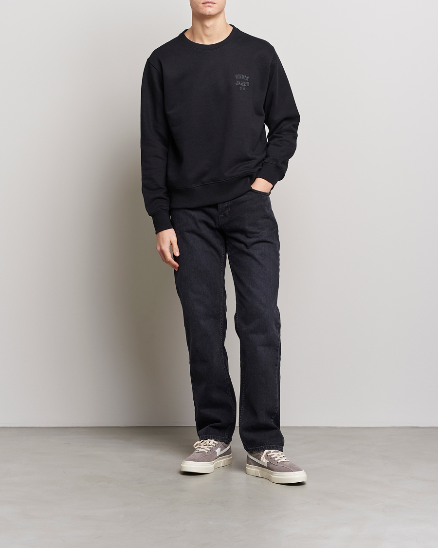 Herren |  | Nudie Jeans | Frasse Logo Sweatshirt Black