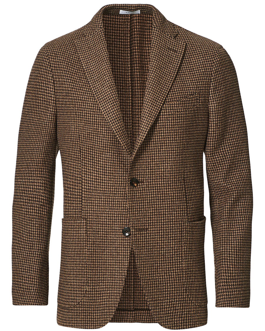Herren | Sakkos | Boglioli | K Jacket Houndstooth Blazer Brown