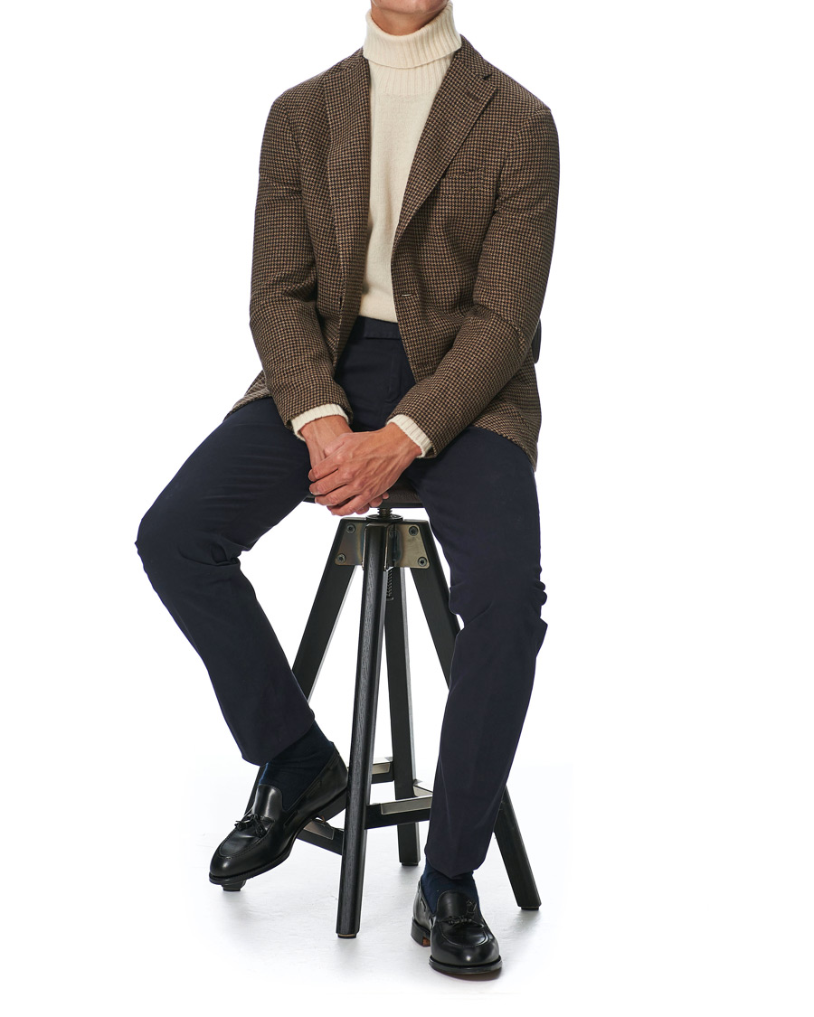 Herren | Sakkos | Boglioli | K Jacket Houndstooth Blazer Brown