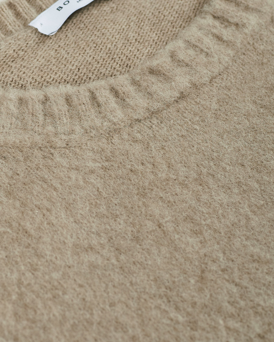 Herren | Pullover | Boglioli | Brushed Wool/Cashmere Sweater Beige