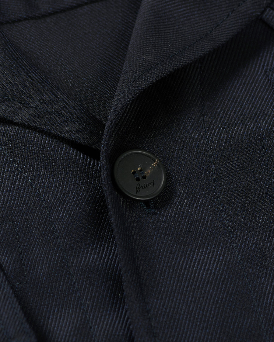 Herren | Jacken | Brioni | Light Wool Sahariana Navy
