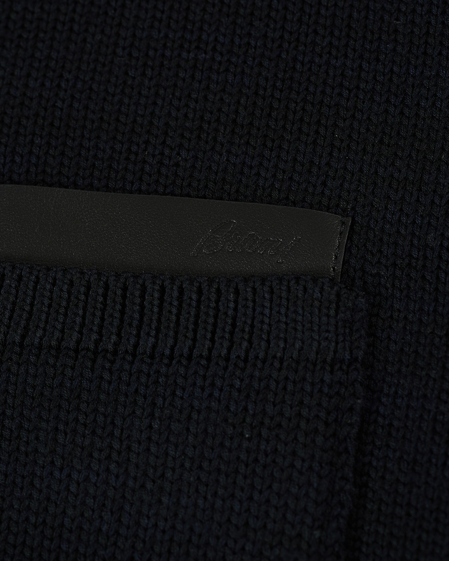 Herren | Pullover | Brioni | Heavy Wool Cardigan Jacket Navy