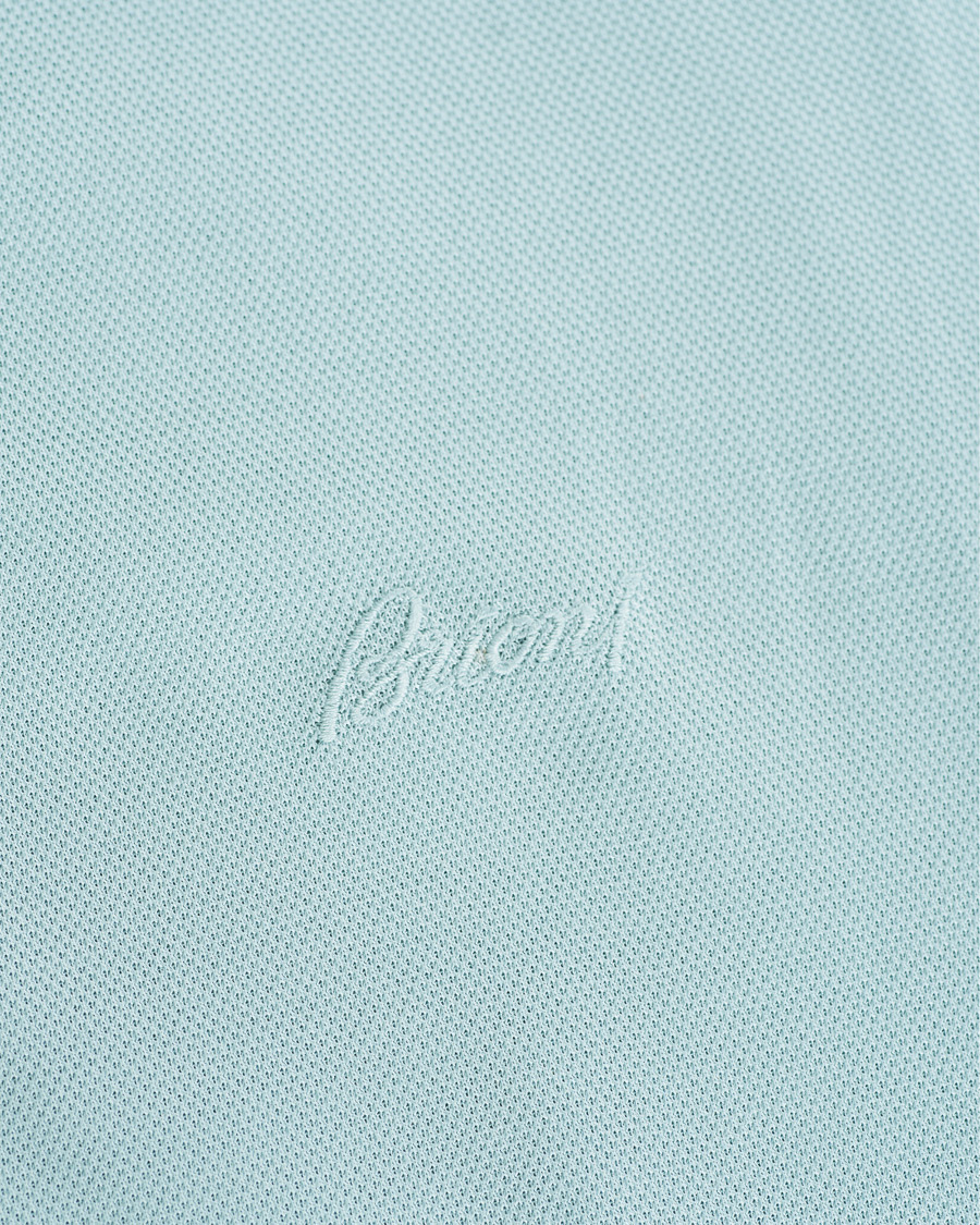 Herren | Poloshirts | Brioni | Contrast Placket Polo Piquet Aqua