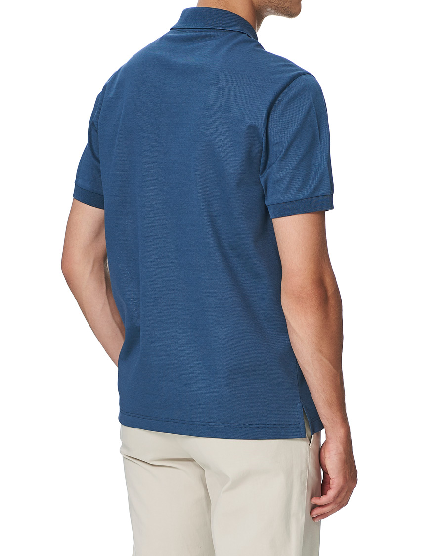 Herren | Poloshirts | Brioni | Contrast Placket Polo Piquet Dark Blue