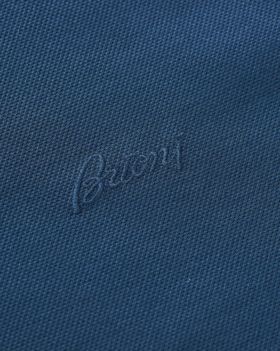 Herren | Poloshirts | Brioni | Contrast Placket Polo Piquet Dark Blue