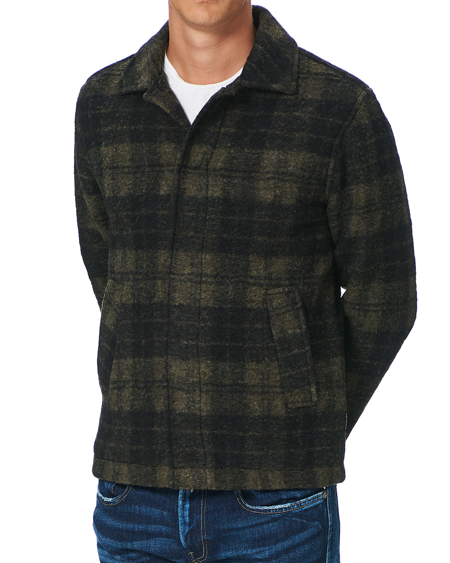 Herren | Jacken | Peak Performance | Checked Wool Shirt Olive