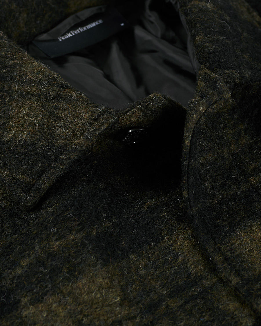 Herren | Jacken | Peak Performance | Checked Wool Shirt Olive