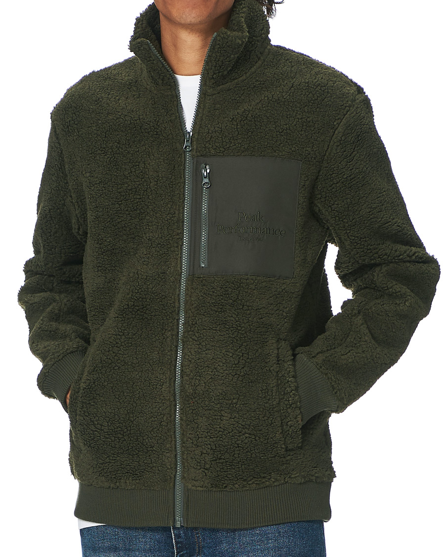 Herren | Pullover | Peak Performance | Original Pile Zip Jacket Olive Extreme