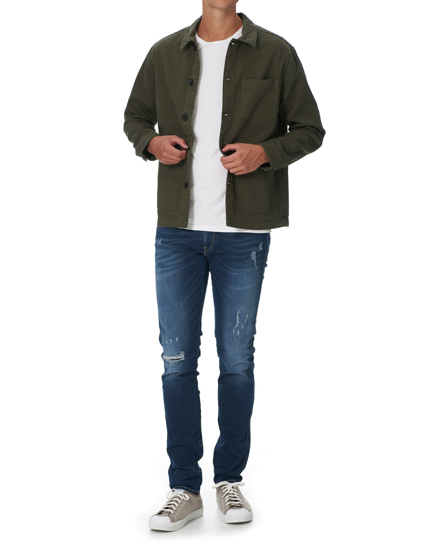 Herren | Jeans | Replay | Anbass Hyperflex Destroyed Jeans Blue