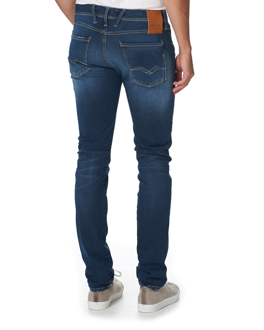 Herren | Jeans | Replay | Anbass Hyperflex Destroyed Jeans Blue