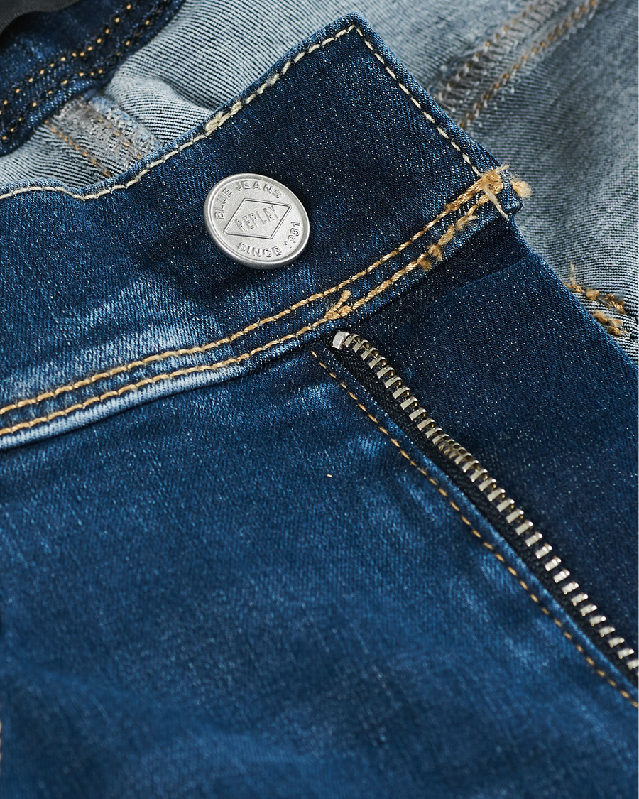 Herren | Jeans | Replay | Anbass Hyperflex Destroyed Jeans Blue