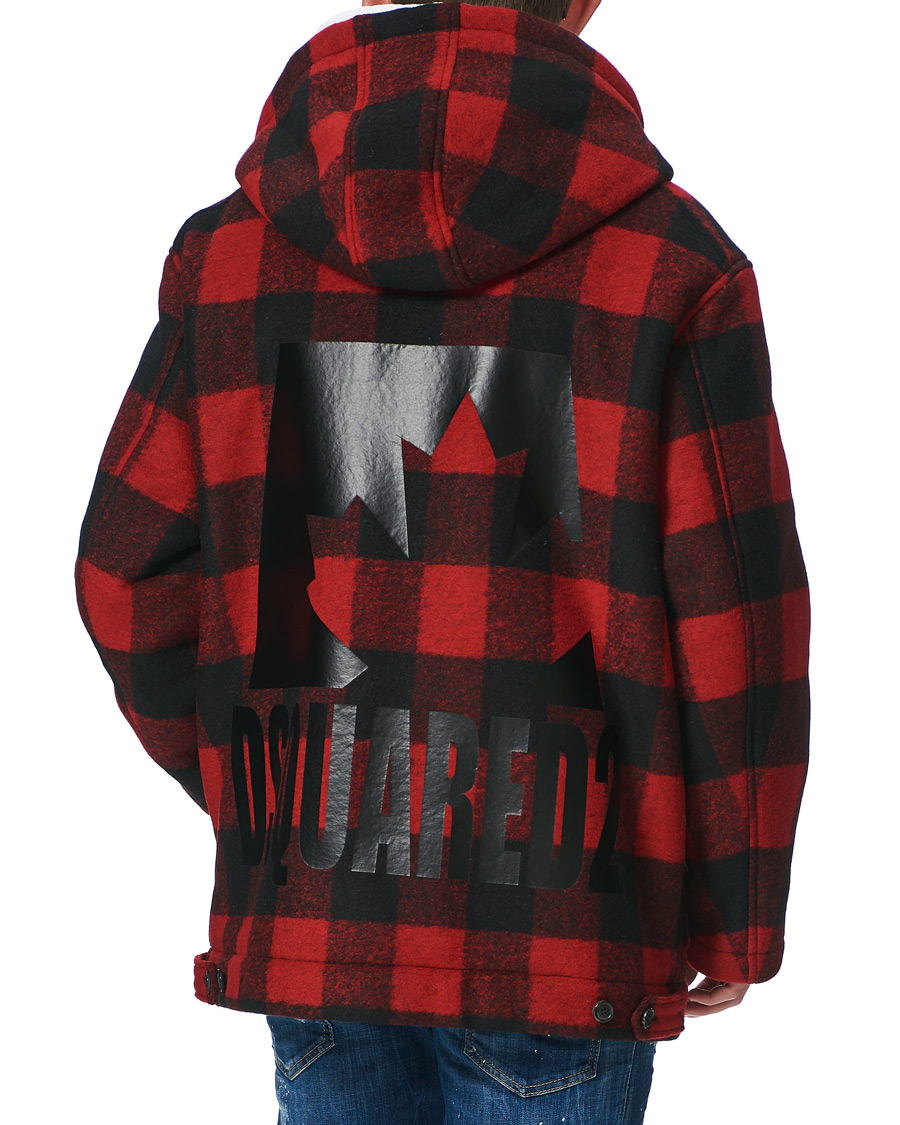 Herren | Jacken | Dsquared2 | Check Logo Jacket Black/Red
