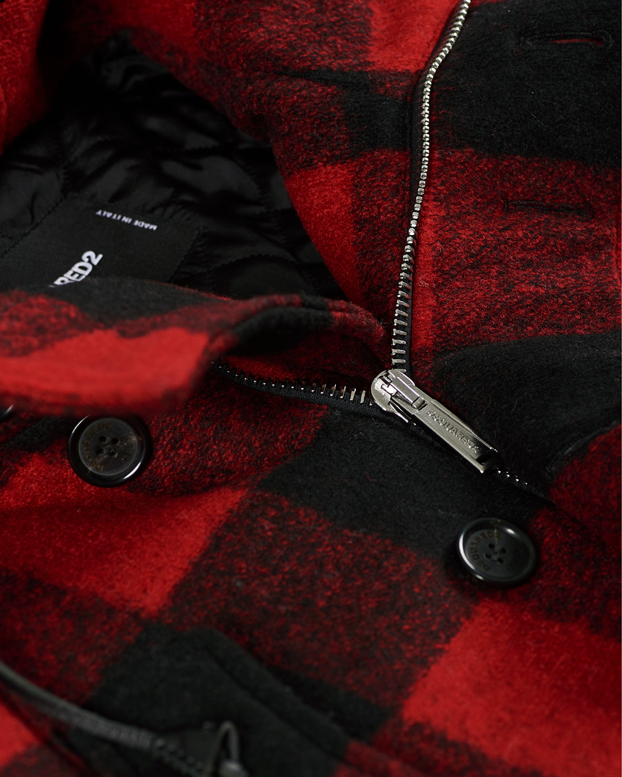 Herren | Jacken | Dsquared2 | Check Logo Jacket Black/Red
