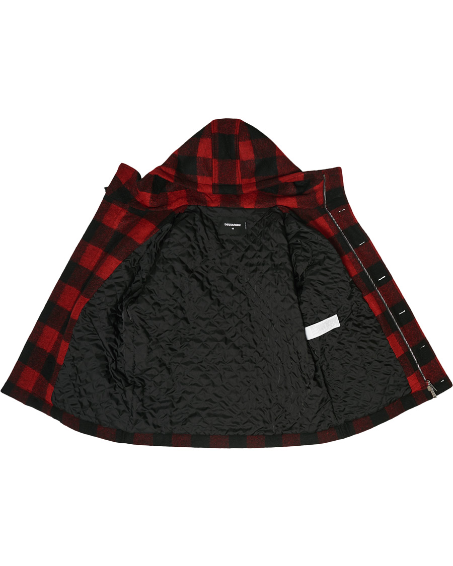 Herren | Jacken | Dsquared2 | Check Logo Jacket Black/Red