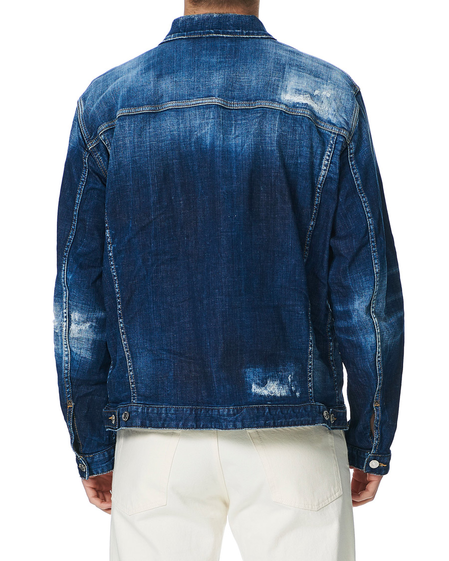Herren | Jacken | Dsquared2 | Ripped Denim Jacket Indigo