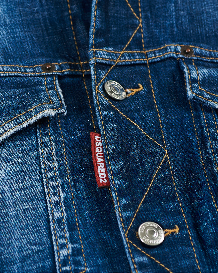 Herren | Jacken | Dsquared2 | Ripped Denim Jacket Indigo