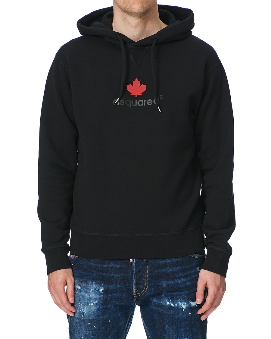 Herren | Pullover | Dsquared2 | Mini D2 Leaf Hoodie Black