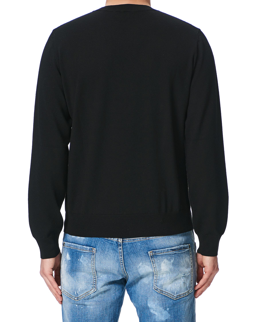 Herren | Pullover | Dsquared2 | Mini D2 Leaf Knitted Sweater Black
