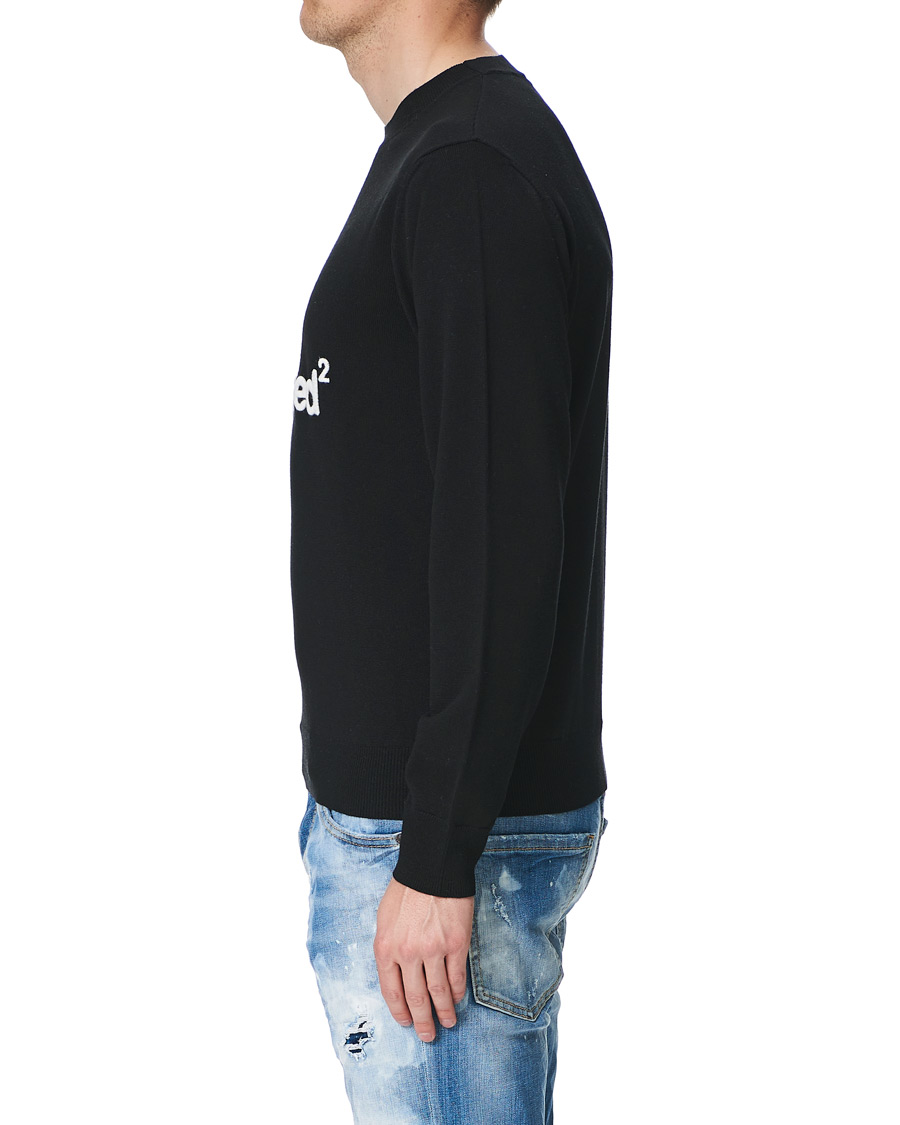Herren | Pullover | Dsquared2 | Mini D2 Leaf Knitted Sweater Black