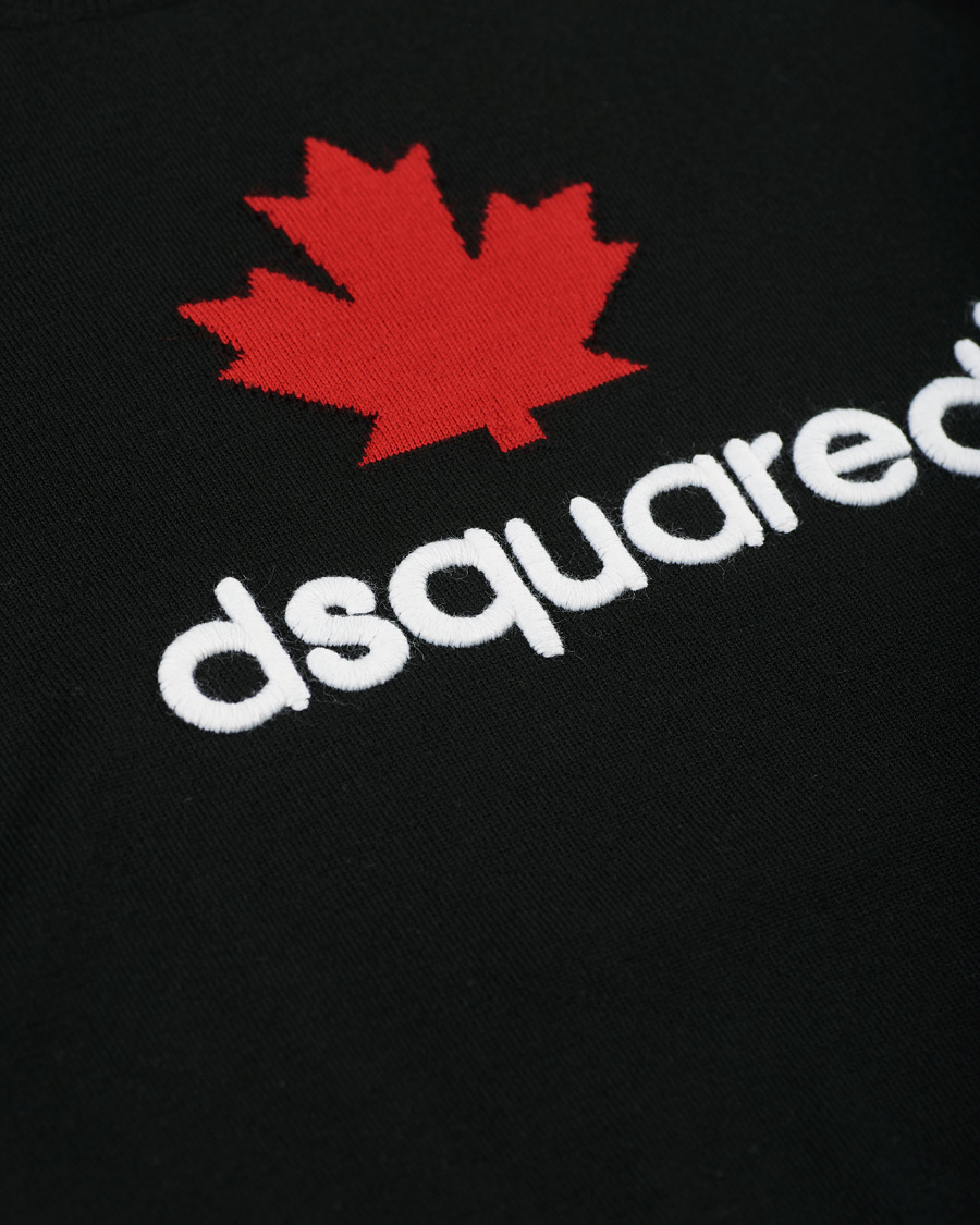 Herren | Pullover | Dsquared2 | Mini D2 Leaf Knitted Sweater Black