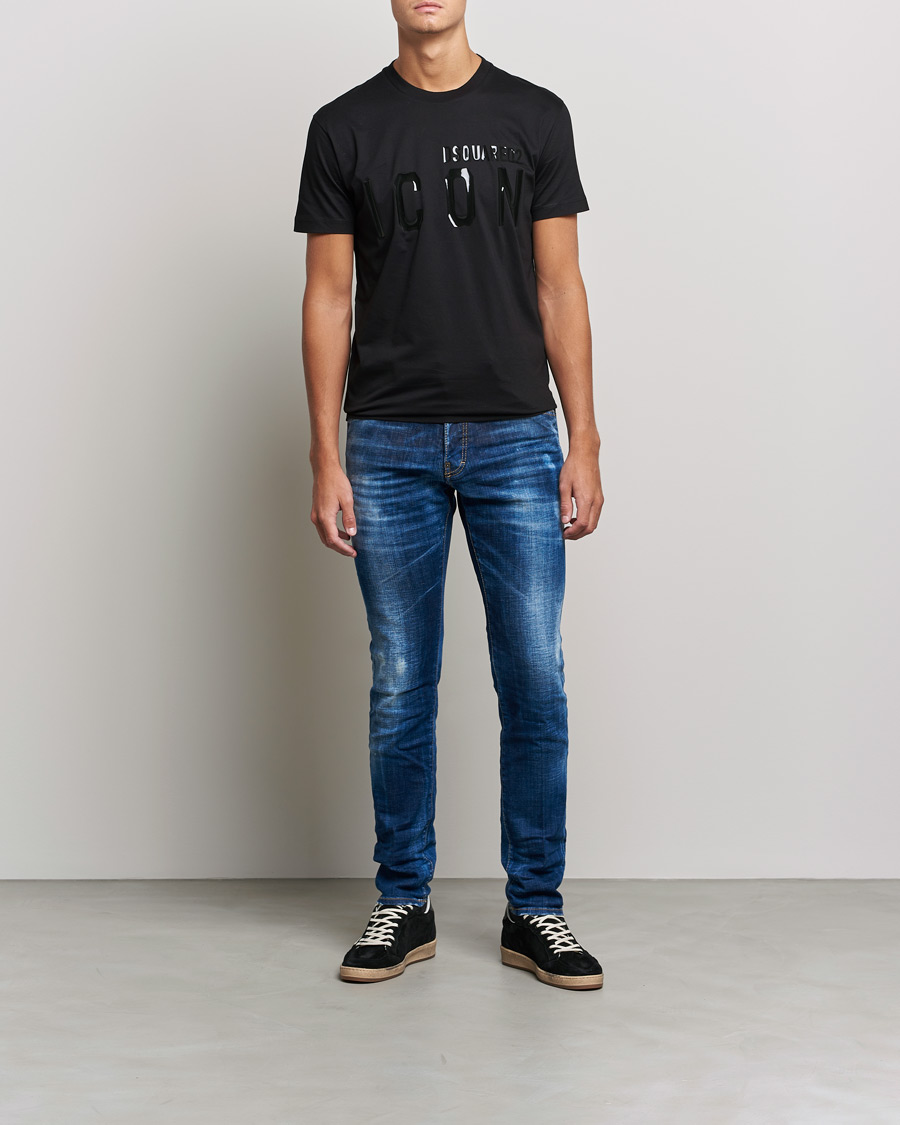 Herren | T-Shirts | Dsquared2 | Icon Tonal Logo Tee Black
