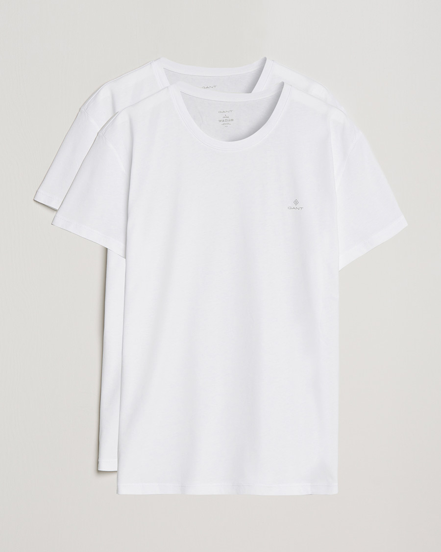 Herren | T-Shirts | GANT | 2-Pack Crew Neck T-Shirt White
