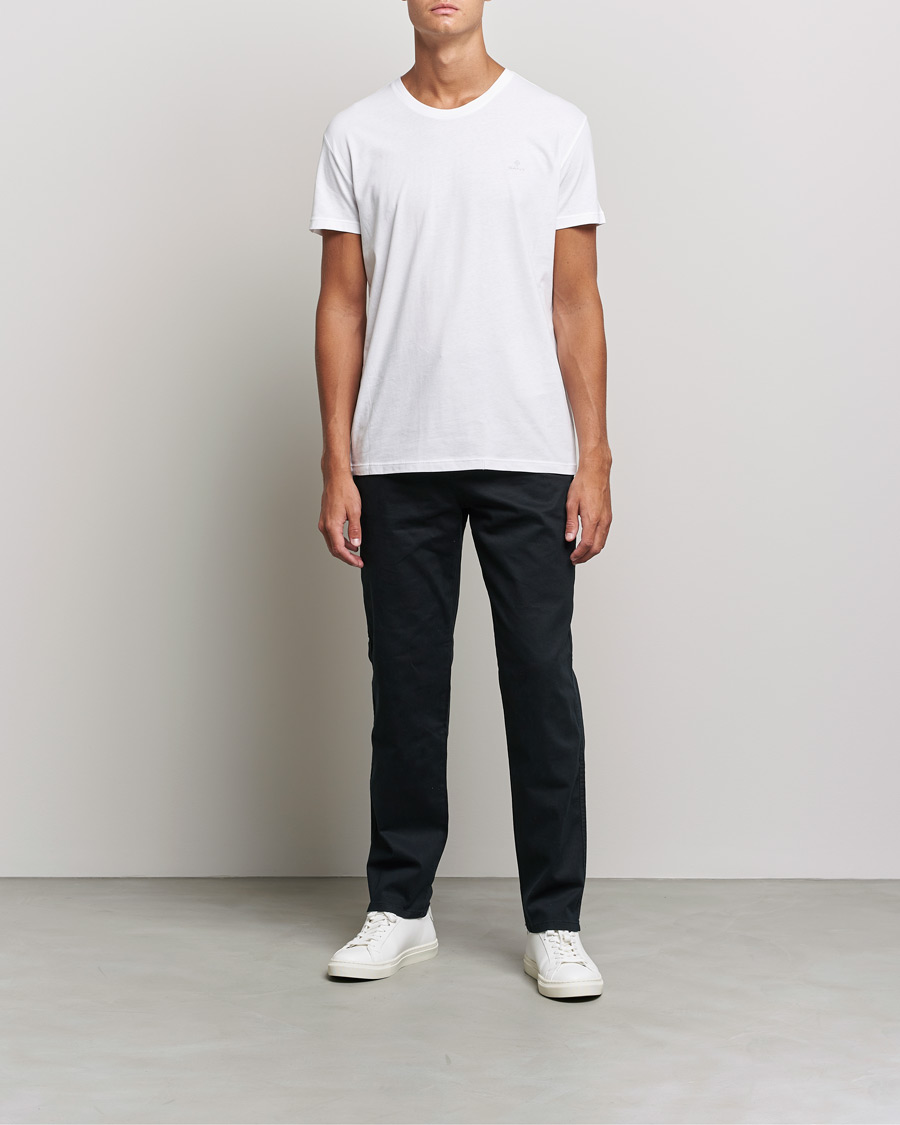 Herren | T-Shirts | GANT | 2-Pack Crew Neck T-Shirt Black/White