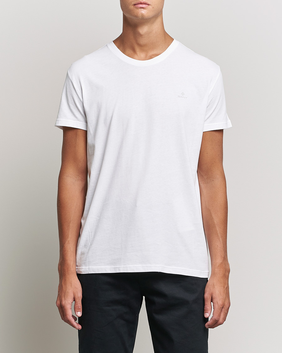 Herren | GANT | GANT | 2-Pack Crew Neck T-Shirt Black/White