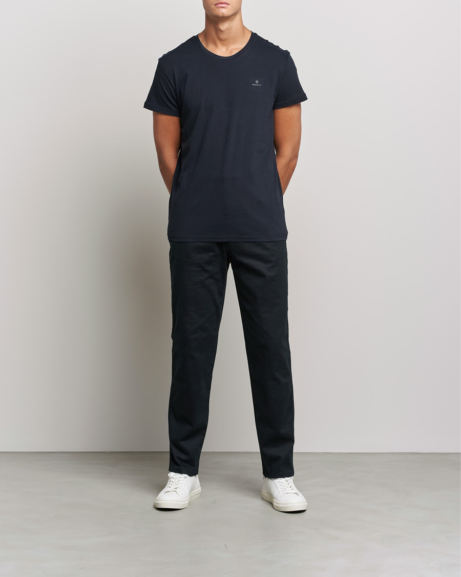 Herren | T-Shirts | GANT | 2-Pack Crew Neck T-Shirt Black