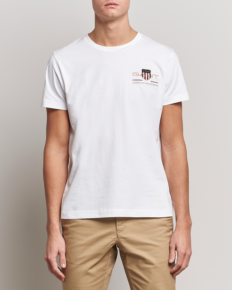 Herren | | GANT | Archive Shield Logo Crew Neck Tee White