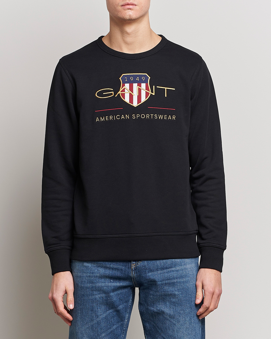 Herren | GANT | GANT | Archive Shield Crew Neck Sweatershirt Black