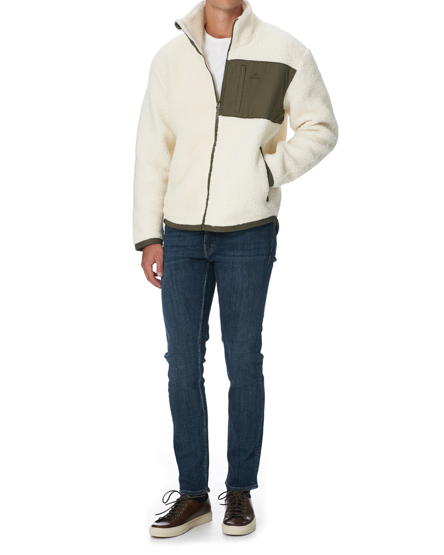 Herren | Pullover | GANT | Fleece Full Zip Jacket Cream