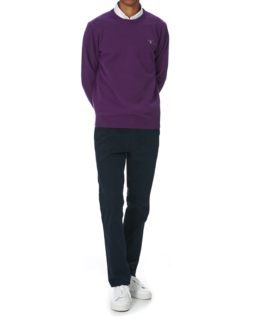 Herren | Pullover | GANT | Lambswool Crew Neck Pullover Imperial Purple
