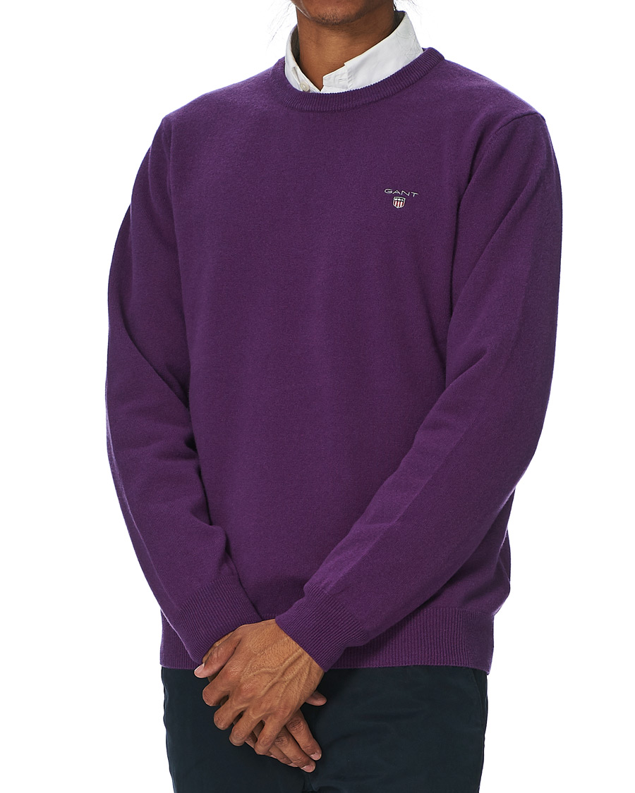 Herren | Pullover | GANT | Lambswool Crew Neck Pullover Imperial Purple
