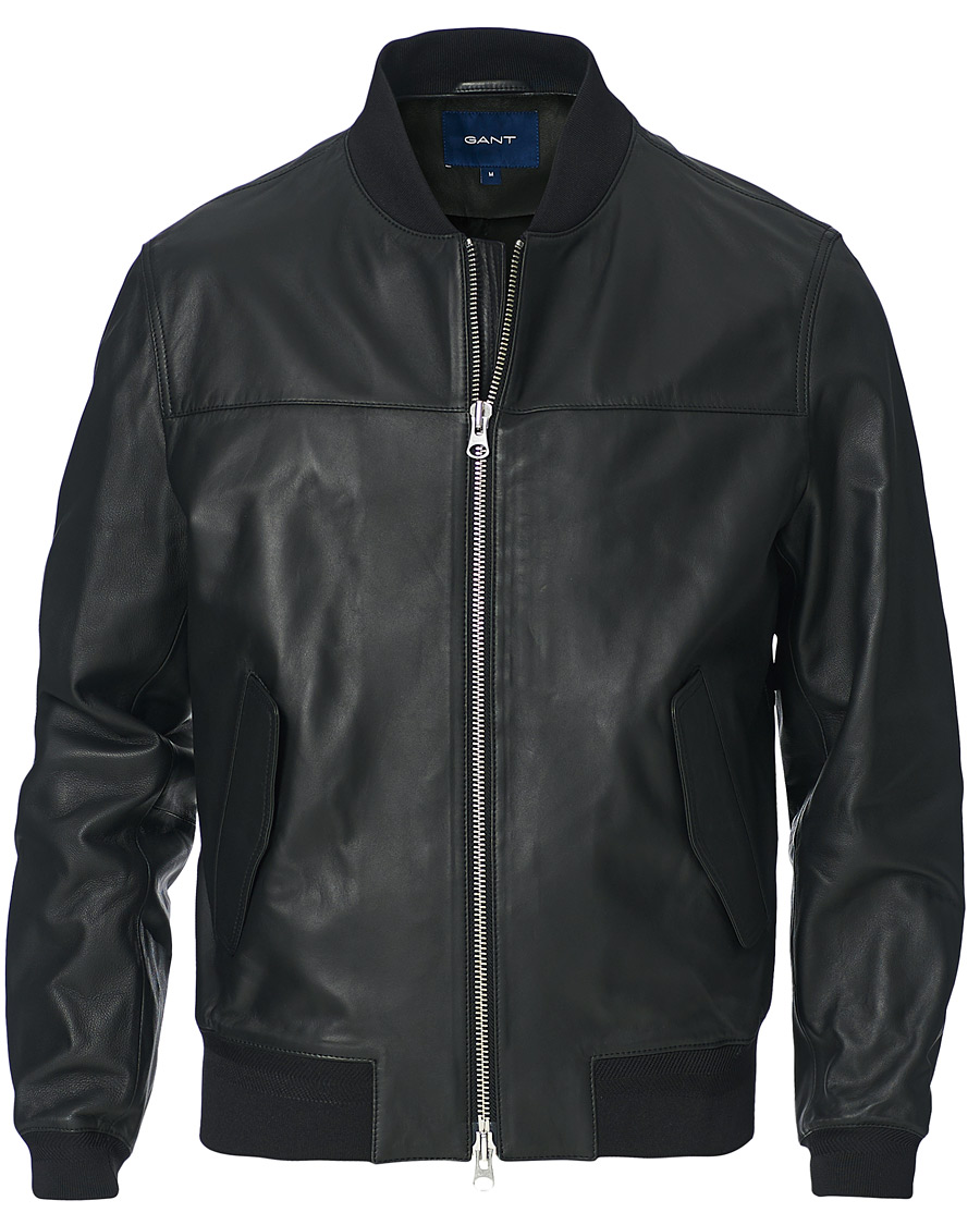 Herren | Jacken | GANT | Light Leather Jacket Black