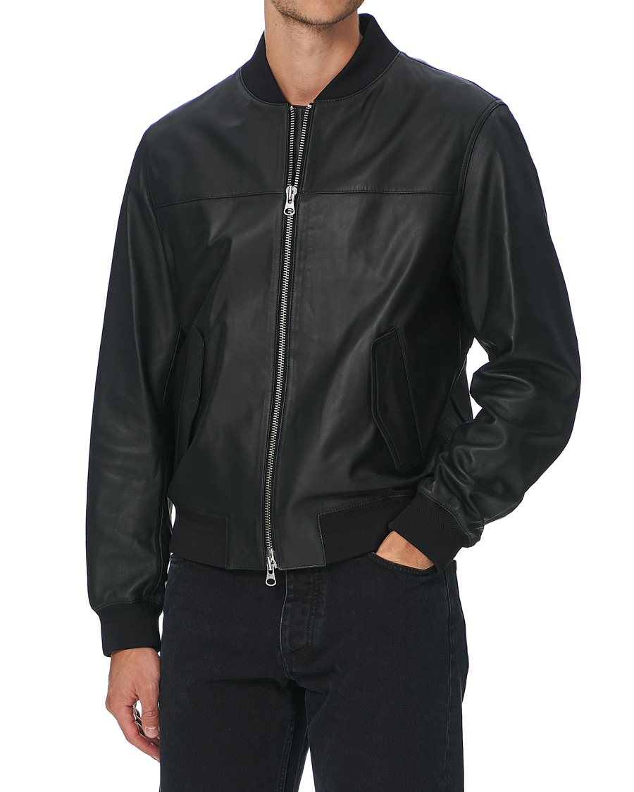 Herren | Jacken | GANT | Light Leather Jacket Black