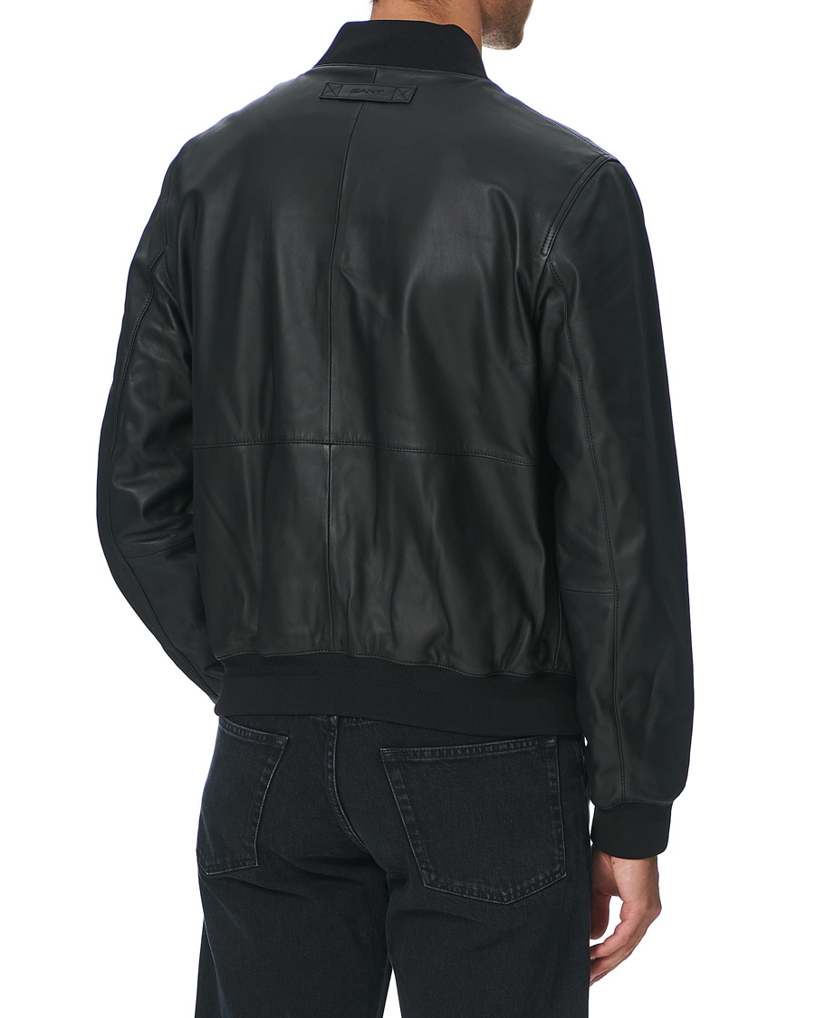 Herren | Jacken | GANT | Light Leather Jacket Black